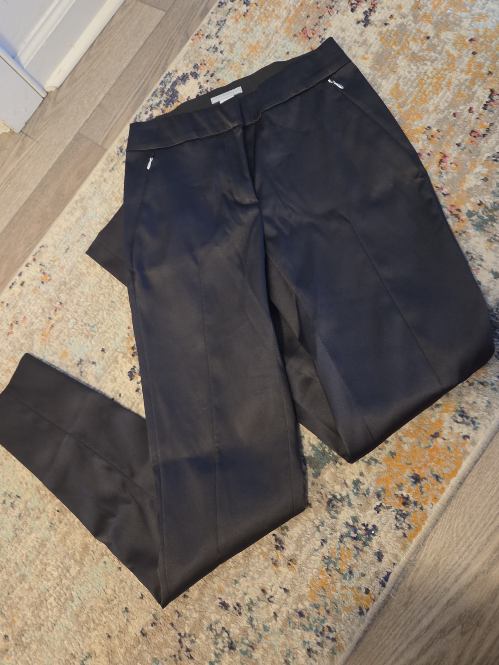 H&M Black Skinny Dress Pants, Satin Effect.
